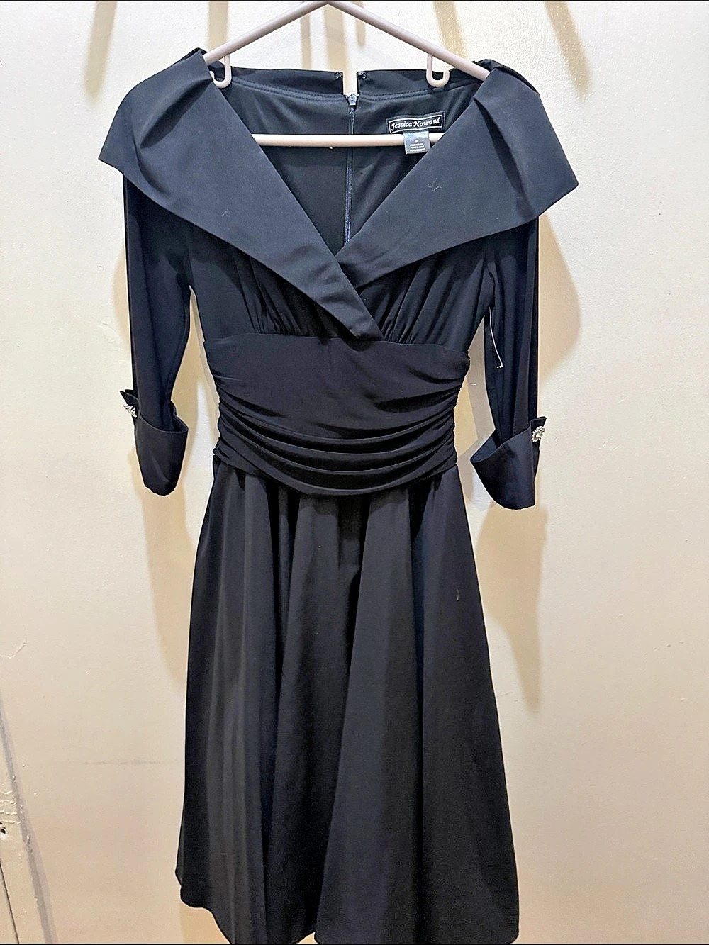 Jessica Howard Black Midi Dress Like New